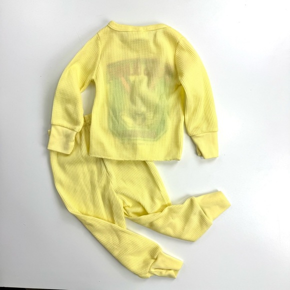 Vintage 80s Warner Bros Bugs Bunny Yellow Thermal Baby Pajama Set Sz 12M Retro - Picture 4 of 11